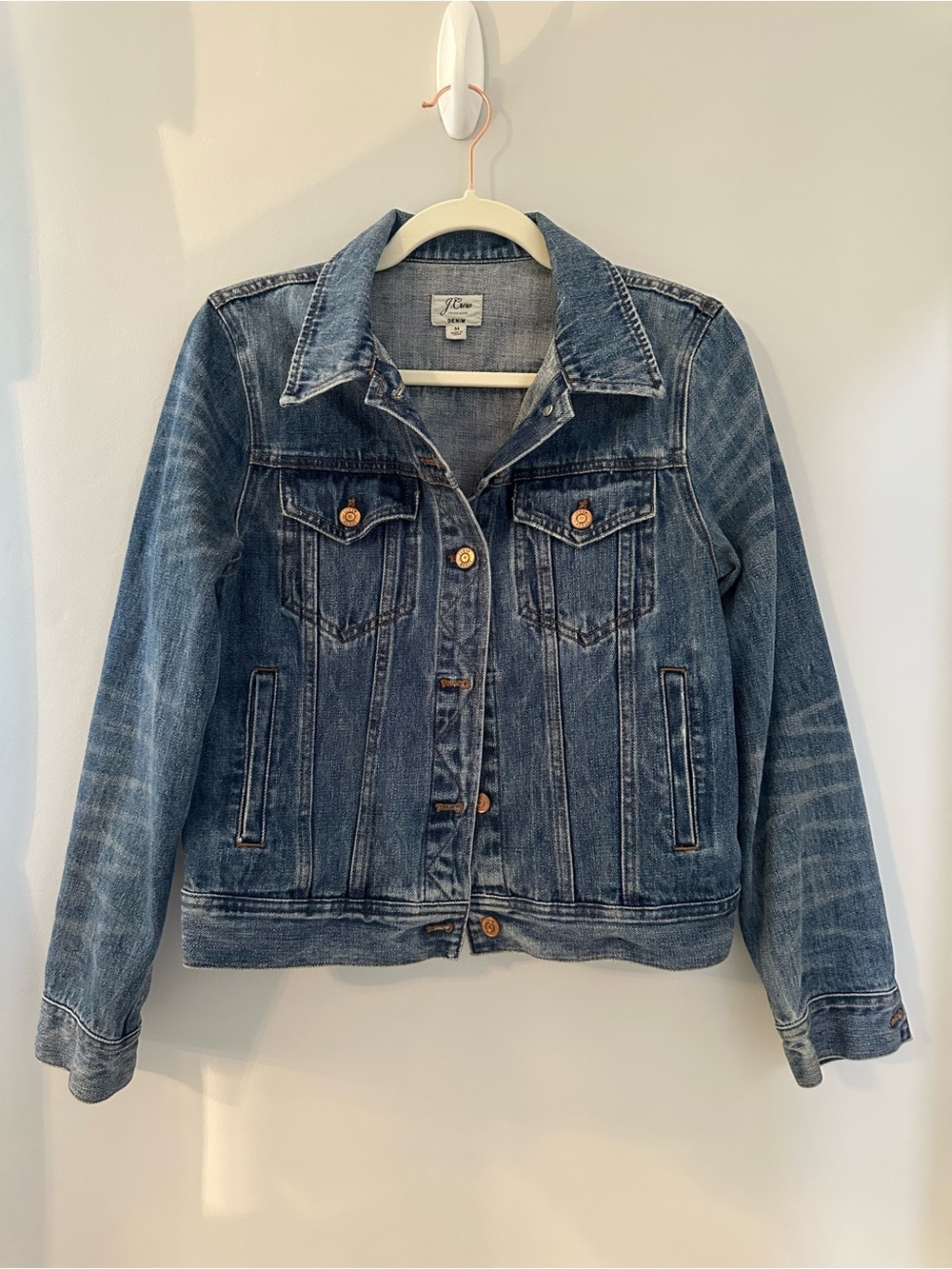 J. Crew Medium Wash Classic Denim Jean Jacket Medium